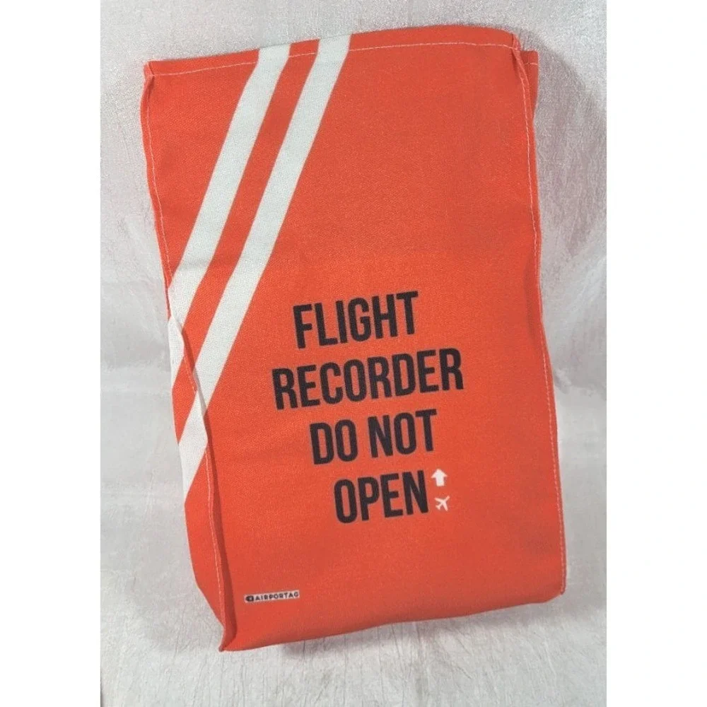 Airportag Flight Recorder Do Not Open Insulated Lunch Bag - Orange - 12